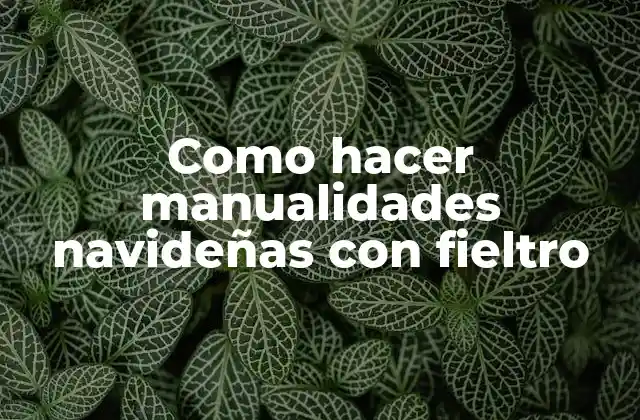 Como Hacer Manualidades Navideñas con Fieltro
