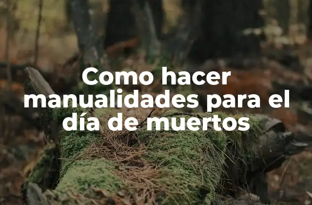 Como Hacer Manualidades para el Día de Muertos