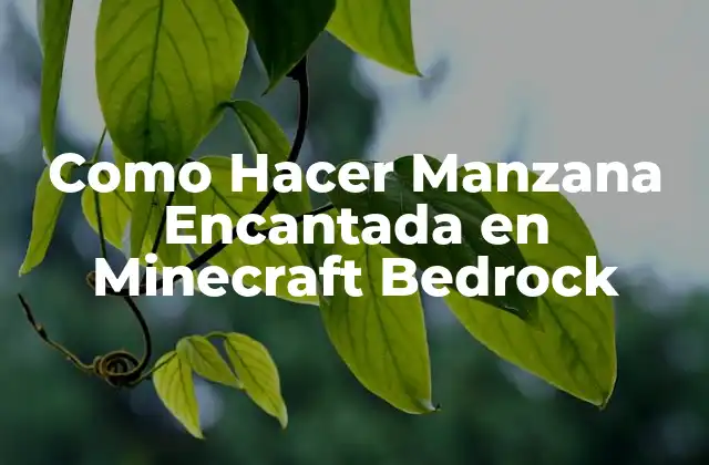 Como Hacer Manzana Encantada en Minecraft Bedrock