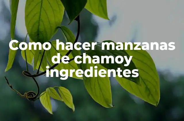 Como Hacer Manzanas de Chamoy Ingredientes 2 ¿Qué son las manzanas de chamoy?