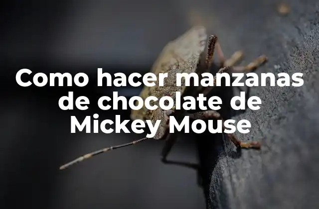 Como Hacer Manzanas de Chocolate de Mickey Mouse