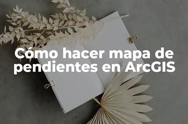 Cómo hacer mapa de pendientes en ArcGIS