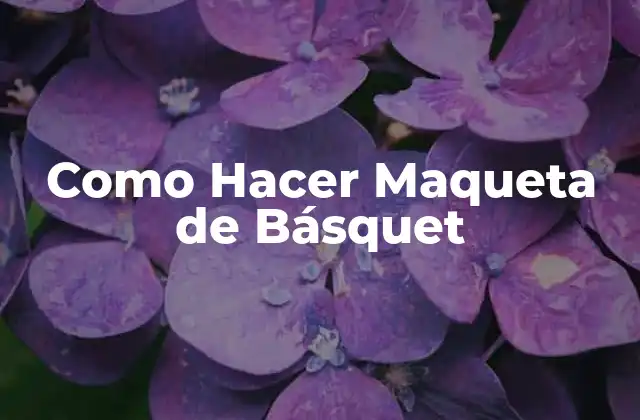 Como Hacer Maqueta de Básquet 2 ¿Qué es una Maqueta de Básquet y Para Qué Sirve?