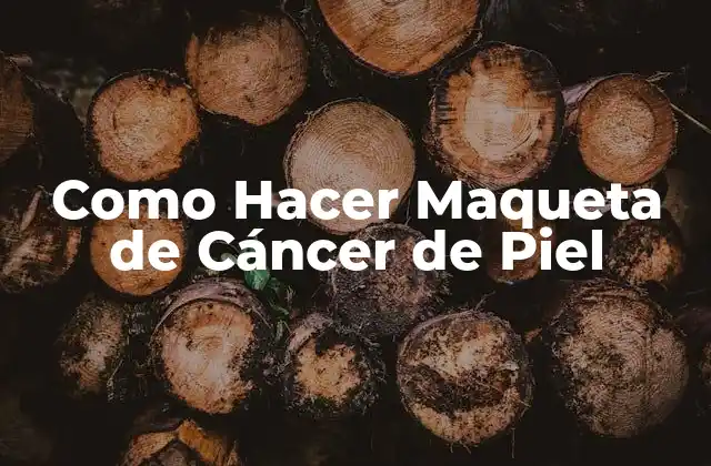 Como Hacer Maqueta de Cáncer de Piel