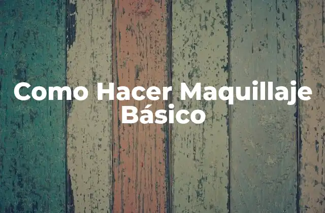 Como Hacer Maquillaje Básico