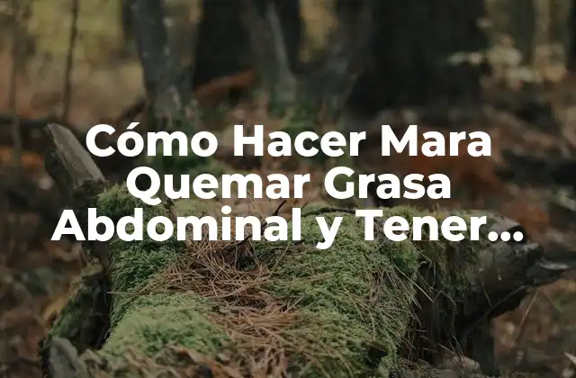 Cómo Hacer Mara Quemar Grasa Abdominal y Tener Cintura Avispa