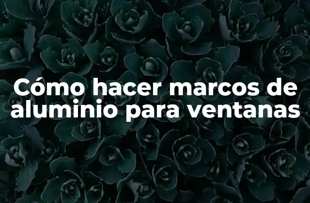 Cómo Hacer Marcos de Aluminio para Ventanas 2 ¿Qué son los marcos de aluminio para ventanas?