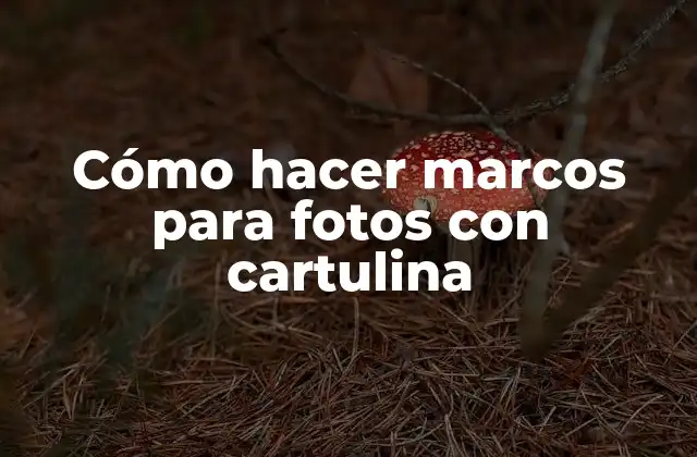 Cómo Hacer Marcos para Fotos con Cartulina