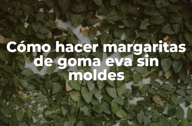 Cómo Hacer Margaritas de Goma Eva sin Moldes