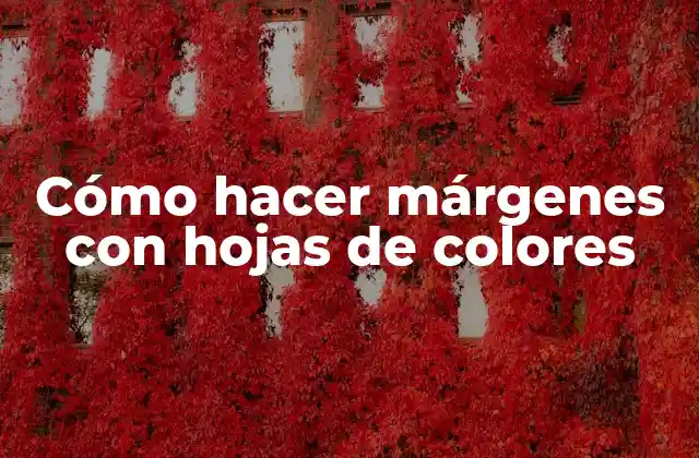 Cómo Hacer Márgenes con Hojas de Colores