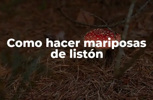 Como Hacer Mariposas de Listón