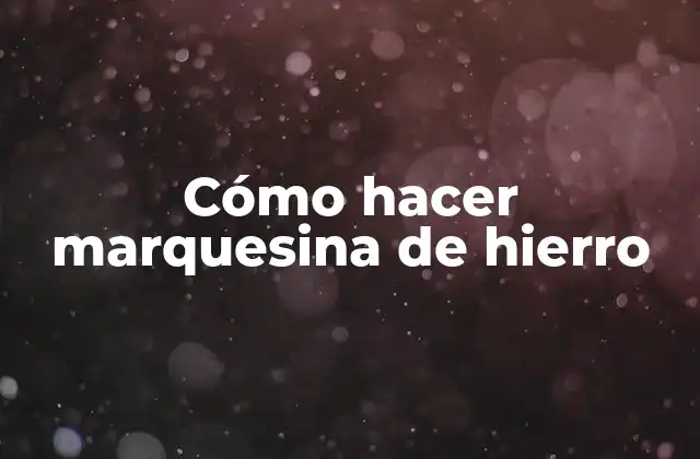 Cómo Hacer Marquesina de Hierro