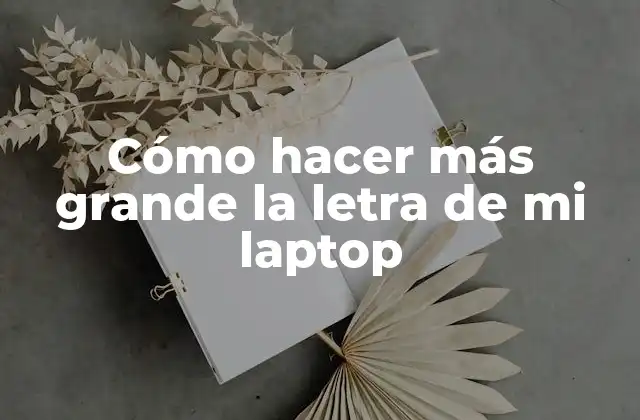 Cómo Hacer Más Grande la Letra de Mi Laptop
