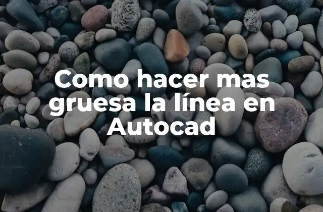 Como Hacer mas Gruesa la Línea en Autocad