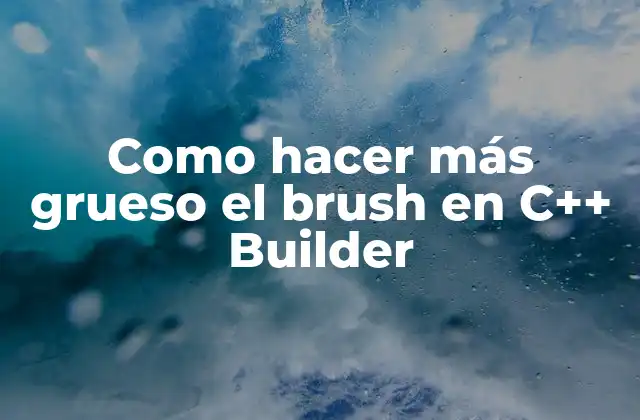 Como Hacer Más Grueso el Brush en C++ Builder