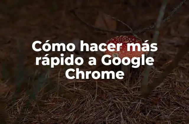 Cómo Hacer Más Rápido a Google Chrome