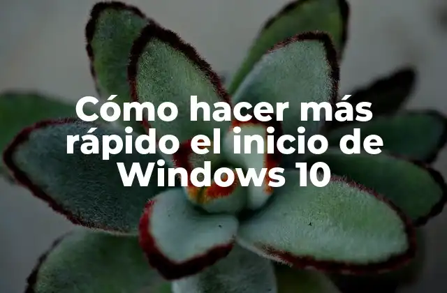 Cómo Hacer Más Rápido el Inicio de Windows 10