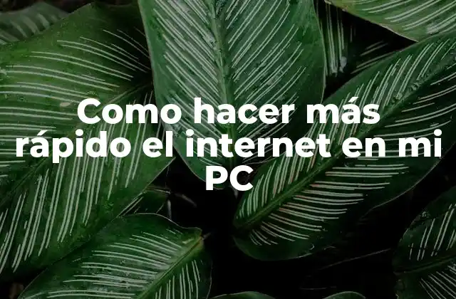 Como Hacer Más Rápido el Internet en Mi Pc