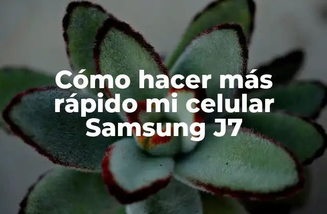 Cómo hacer más rápido mi celular Samsung J7