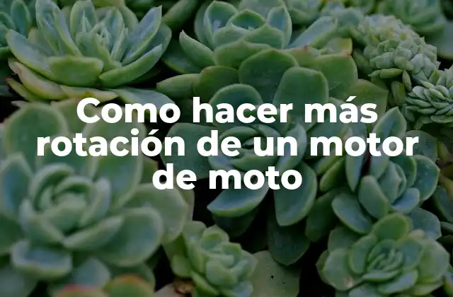 Como Hacer Más Rotación de un Motor de Moto