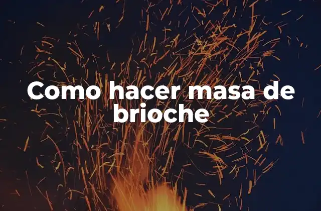 Como Hacer Masa de Brioche