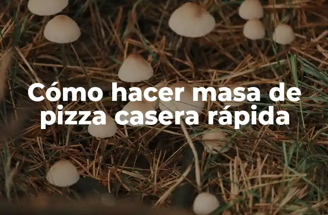 Cómo Hacer Masa de Pizza Casera Rápida