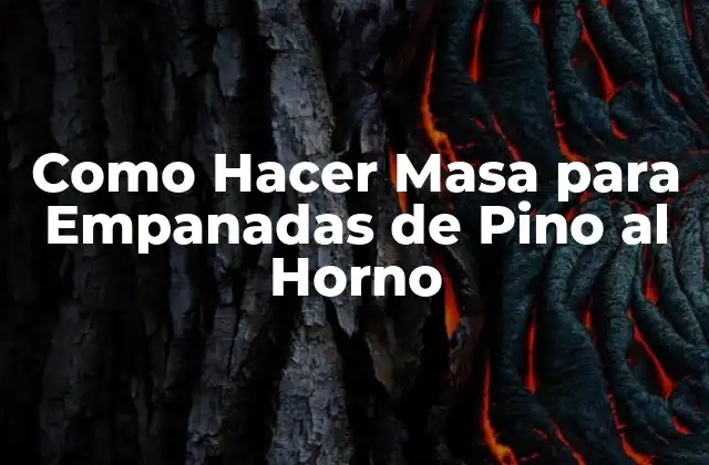 Como Hacer Masa para Empanadas de Pino Al Horno