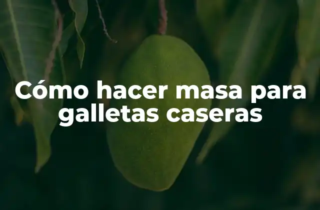 Cómo Hacer Masa para Galletas Caseras