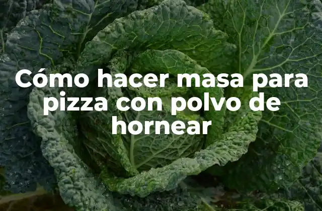 Cómo Hacer Masa para Pizza con Polvo de Hornear