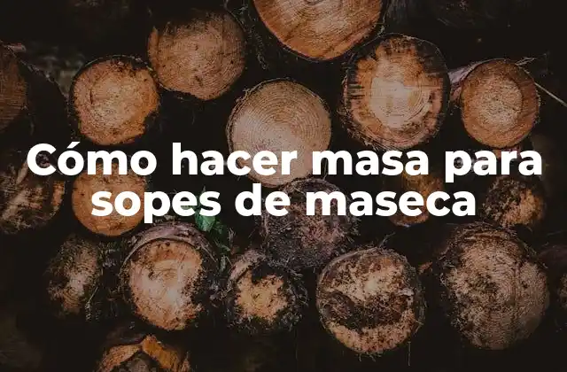 ¿Qué es la maseca y para qué sirve?