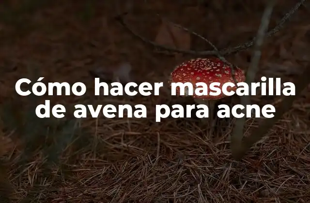 Cómo Hacer Mascarilla de Avena para Acne