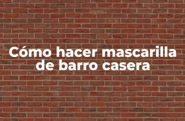 Cómo Hacer Mascarilla de Barro Casera