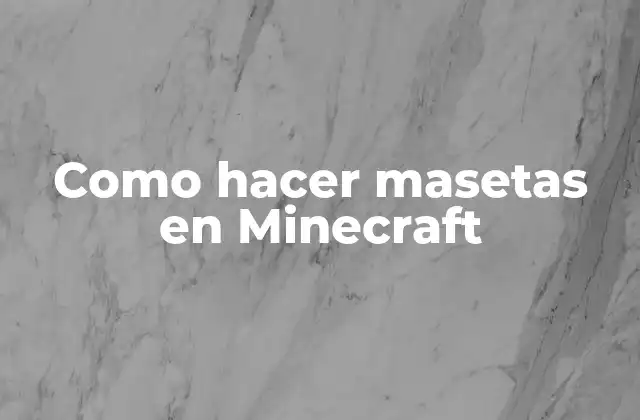 Como Hacer Masetas en Minecraft