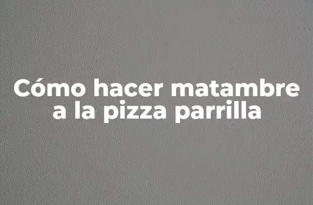 Cómo Hacer Matambre a la Pizza Parrilla