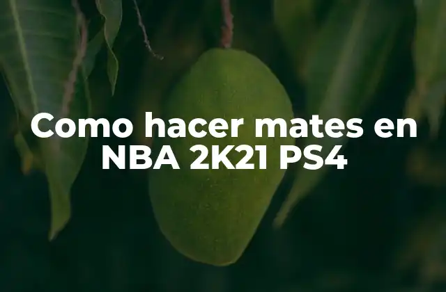 Como Hacer Mates en Nba 2k21 Ps4