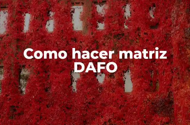 Como Hacer Matriz Dafo 2 ¿Qué es una matriz DAFO?