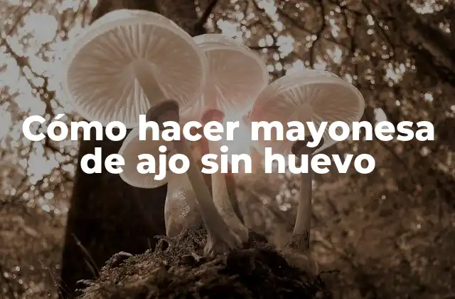Cómo Hacer Mayonesa de Ajo sin Huevo