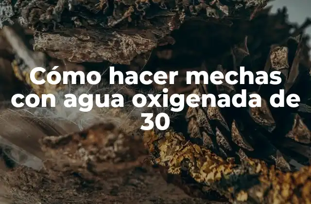 Cómo Hacer Mechas con Agua Oxigenada de 30