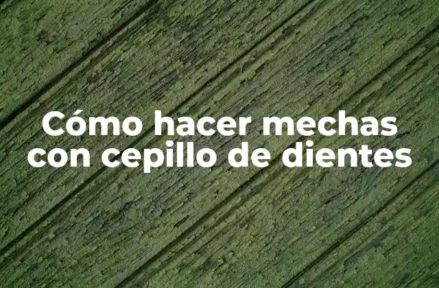 Cómo Hacer Mechas con Cepillo de Dientes