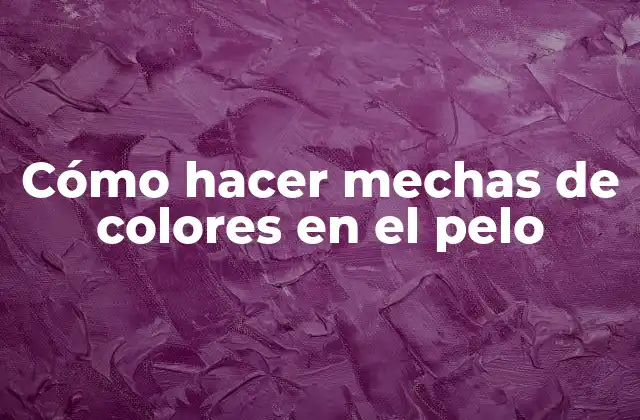 Cómo Hacer Mechas de Colores en el Pelo