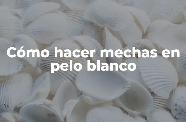 Cómo Hacer Mechas en Pelo Blanco