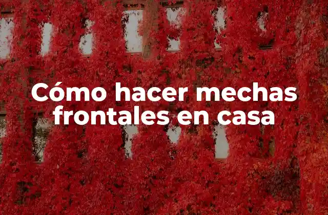 Cómo Hacer Mechas Frontales en Casa