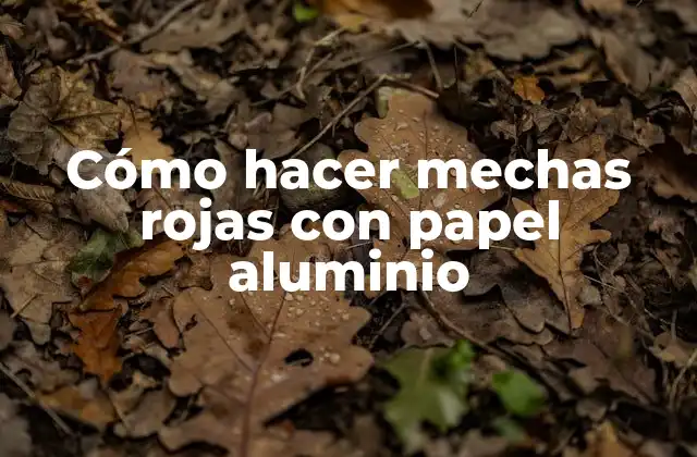 Cómo Hacer Mechas Rojas con Papel Aluminio