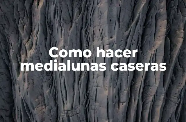 Como Hacer Medialunas Caseras