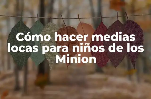 Cómo Hacer Medias Locas para Niños de los Minion