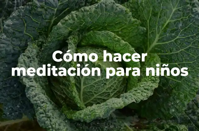 Cómo Hacer Meditación para Niños