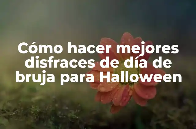 Cómo Hacer Mejores Disfraces de Día de Bruja para Halloween