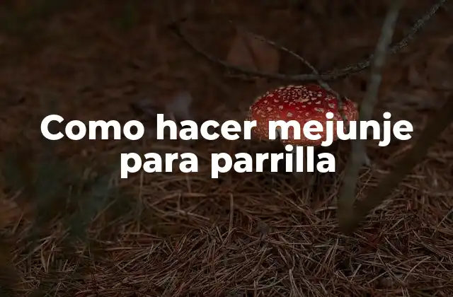 Como Hacer Mejunje para Parrilla