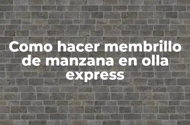 Membrillo de manzana en olla express
