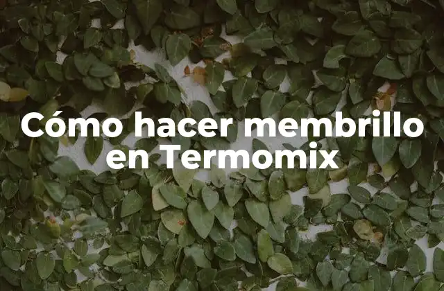 Cómo Hacer Membrillo en Termomix
